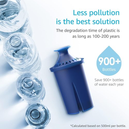 AQUA CREST Water Filter - Compatible with Brita® Elite® Pitchers & Dispensers | Lasts 6 Months, 2 Pack