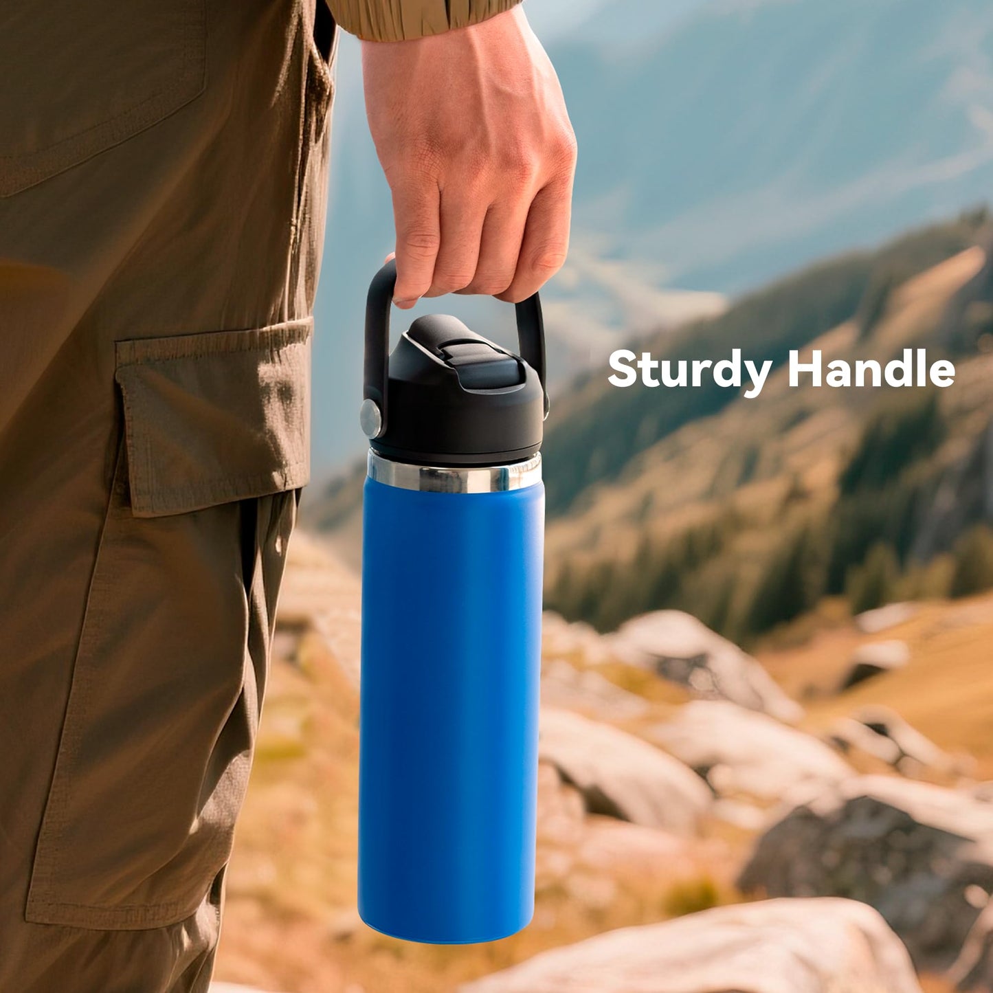 Lid Replacement for Simple Modern Summit 10 oz 12 oz 14 oz 16 oz 18 oz 20 oz 22 oz 24 oz 32 oz 40 oz 64 oz Water Bottle,Straw Lids With Straw For Hydro Flask,Thermoflask,Takeya, BPA Free,LeakProof 2pc