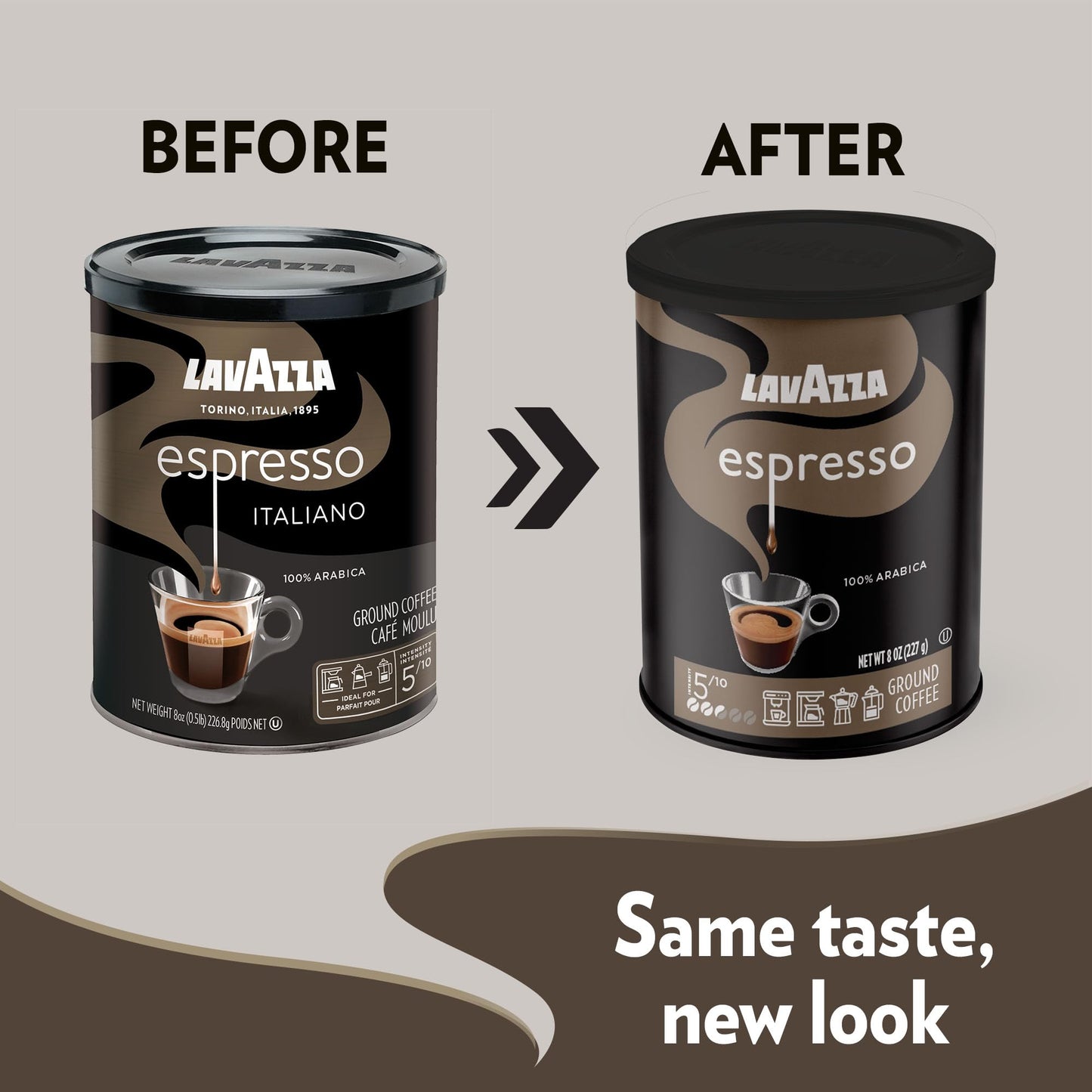 Lavazza Caffe Espresso Ground Coffee Blend, Medium Roast, 8 oz