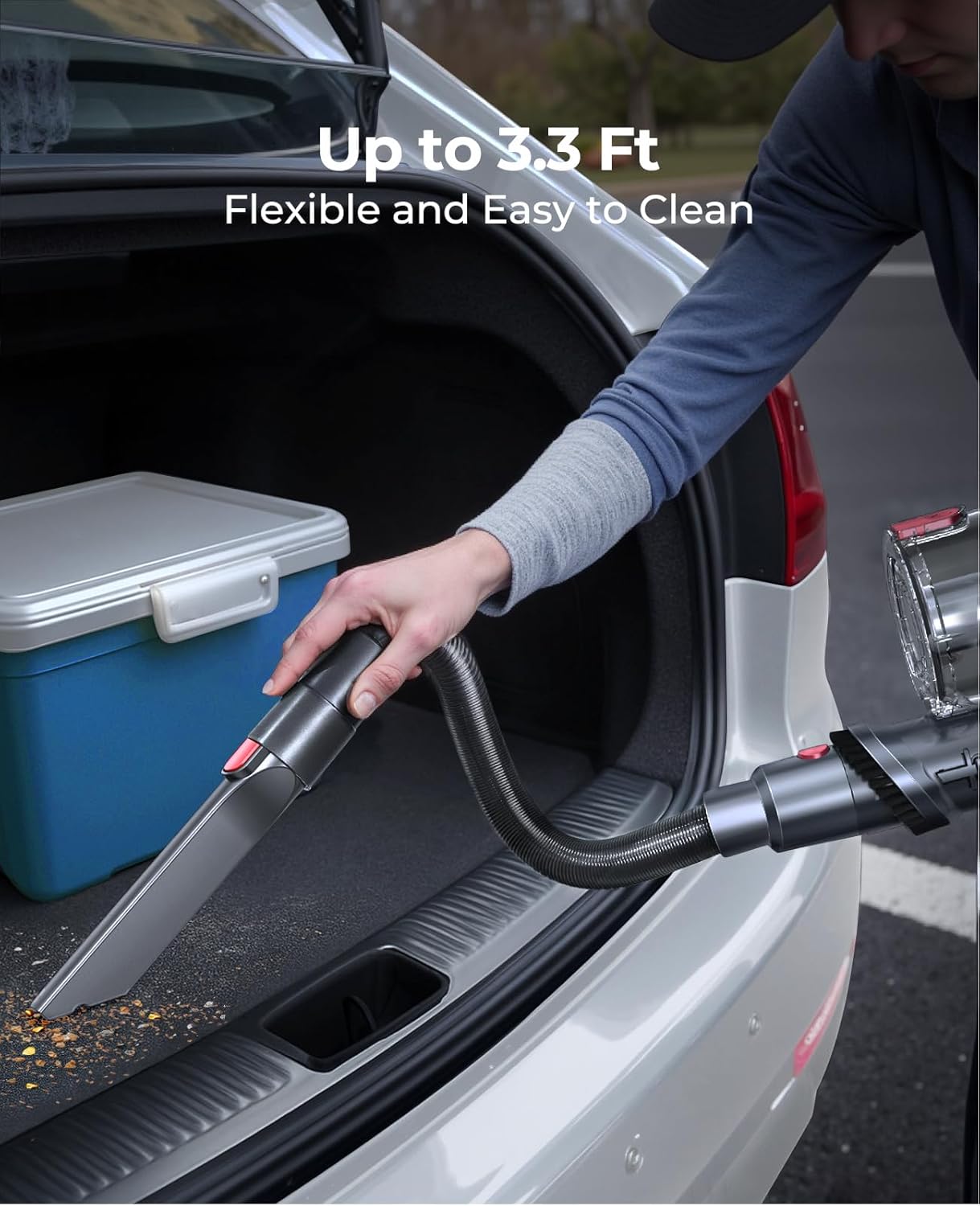 Skiennix Cordless Vacuum Cleaner - 650W Power, 70 Mins Runtime, Self-Standing Design | 6-in-1 for Carpets & Pet Hair