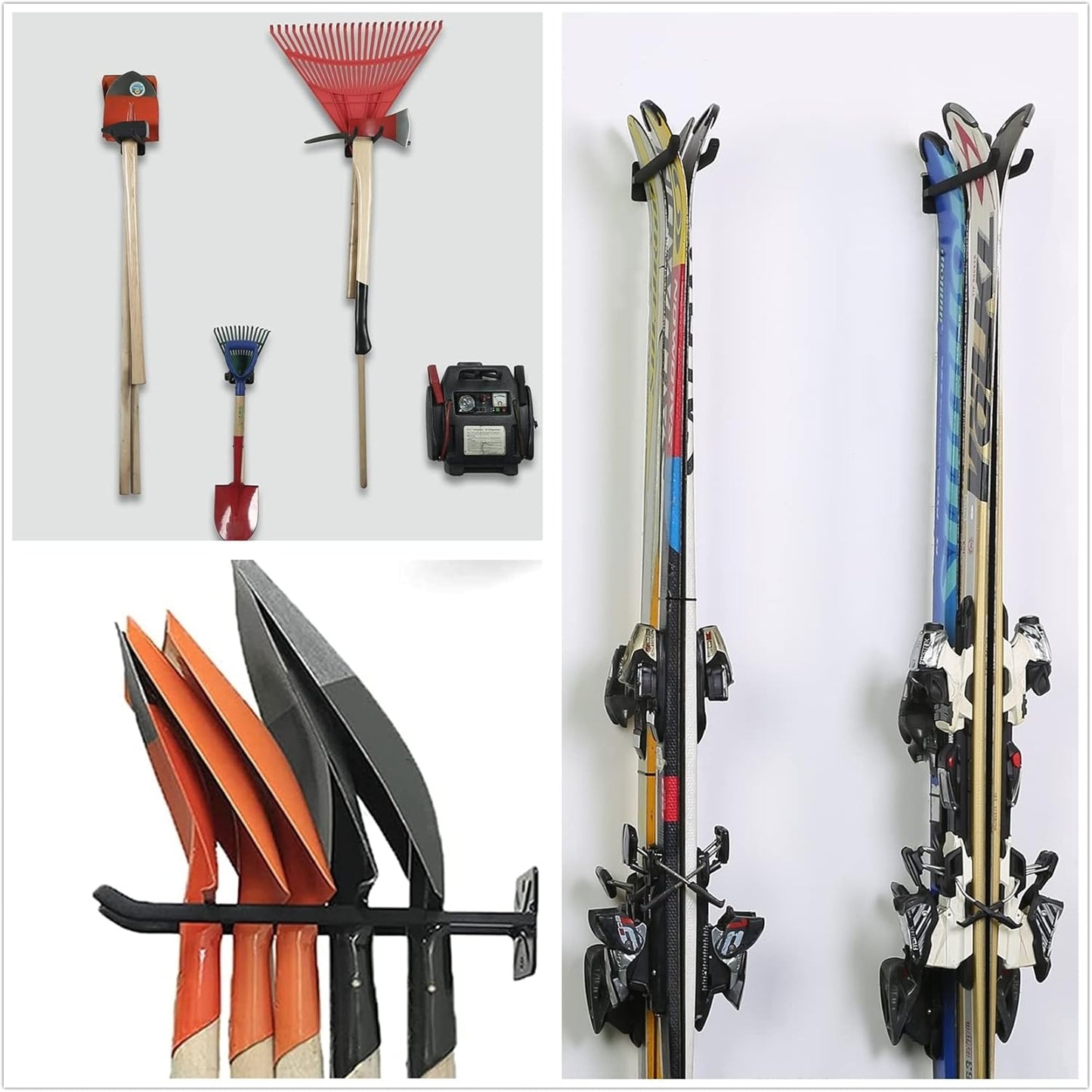 TORACK Heavy Duty Garage Hooks - Wall Mount Tool Organizer for Tires, Ladders & More | 2 Pack, 12.4" Hook