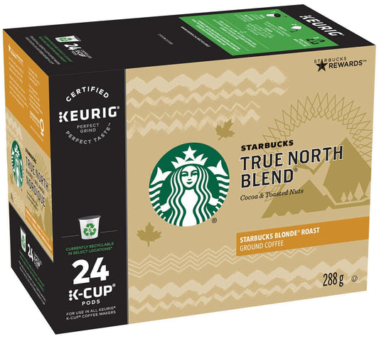 Starbucks True North Coffee K-Cup Portion Pack - Rich Flavor for Keurig Brewers | 24 Count