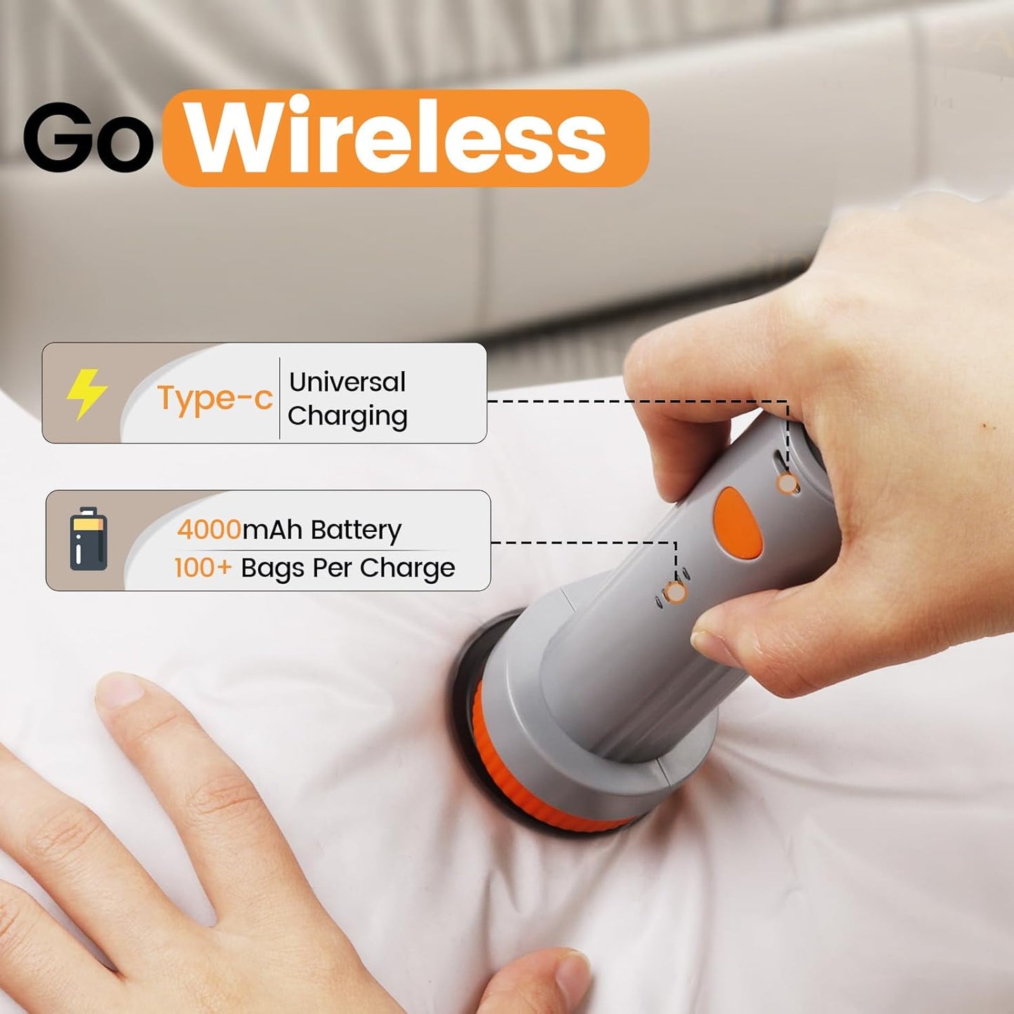 Rechargeable Wireless Vacuum Storage Bags by [Brand Name] - 10 Pack Multi-Size Space-Saving Organizer for Travel & Home