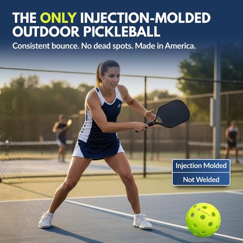 EPAMERICAN Outdoor Pickleballs USAPA Approved — Pickle Balls for Outdoor Play | No Dead Spots, Consistent Bounce | Injection Molded Pickleball Balls Made in USA | 6-Pack