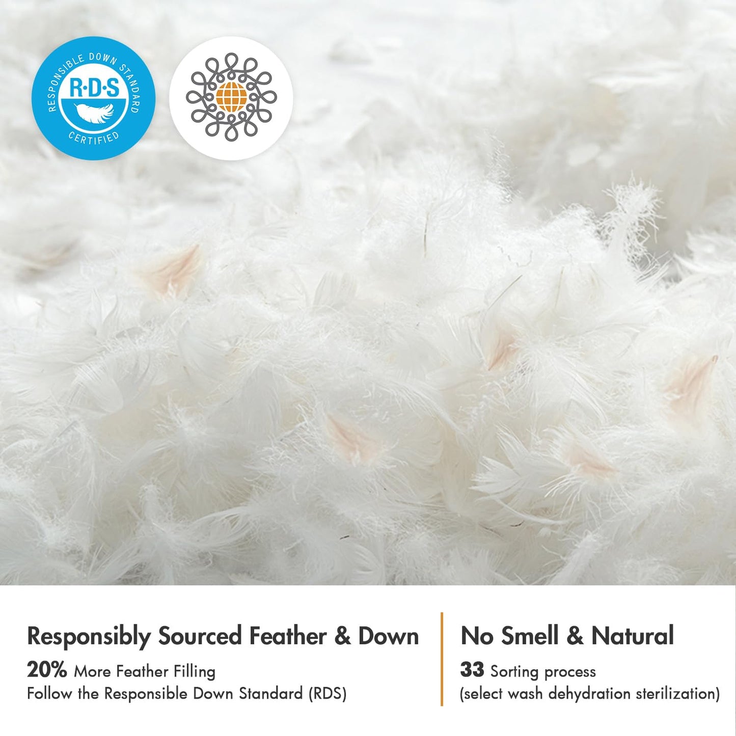 MIULEE Feather Pillow Insert 14x22, Decorative Down Feather Fluffy Throw Pillow Cotton Fabric for Living Room Sofa Bed