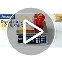 Atogou Silver 50kg/110lb Digital Food Scale with Price & Tare Functions