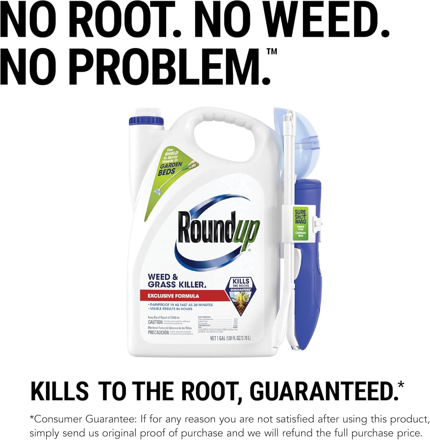 Roundup Weed & Grass Killer - Pump 'N Go 2 Sprayer for Flower Beds & Trees - 1.33 Gallon