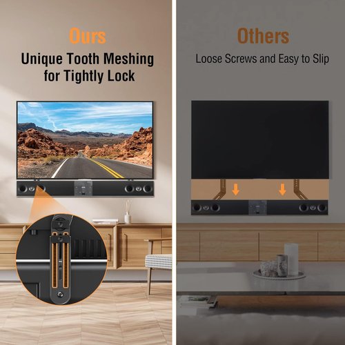 ELIVED Soundbar Mount - Adjustable TV Bracket for 23-90" TVs | Fits Most Sound Bars Up to 15 lbs
