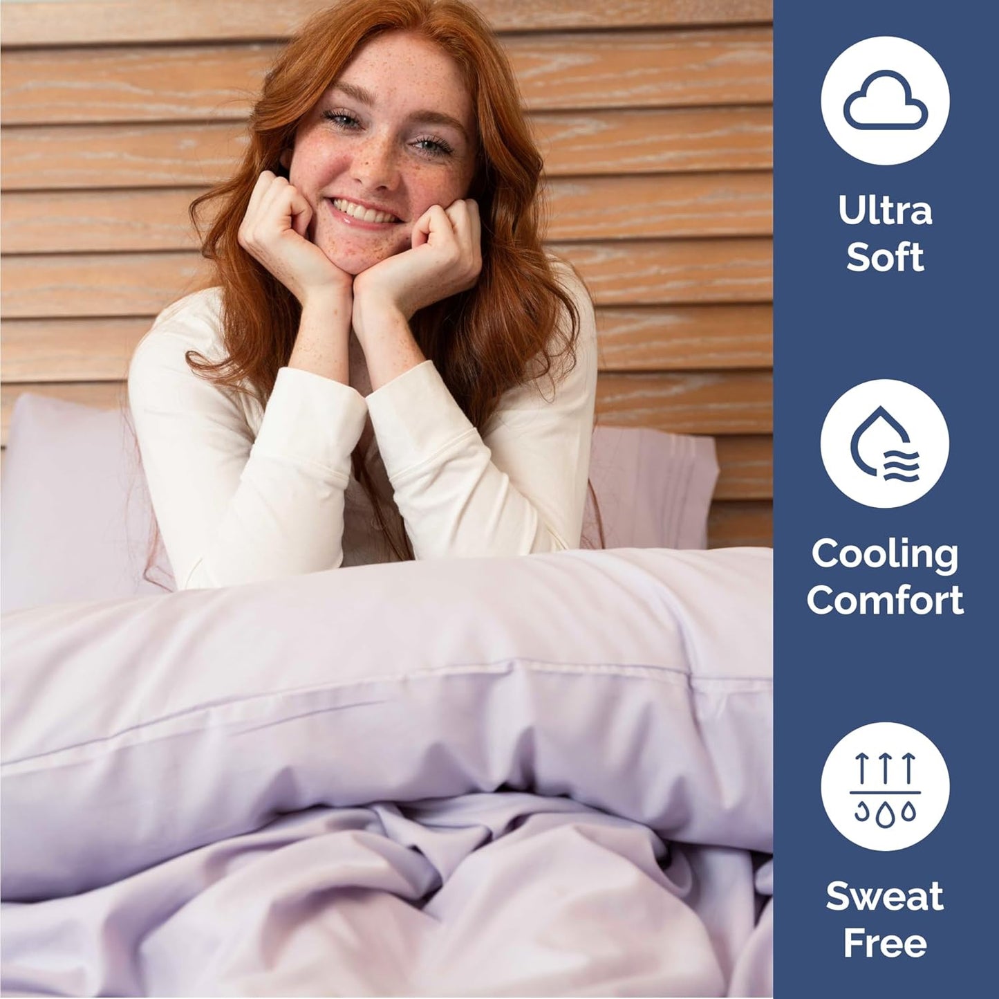Skiennix Twin Size Sheet Set - Comfy Cooling Bed Sheets for All Ages - Deep Pockets, Soft & Wrinkle-Free - Light Lavender