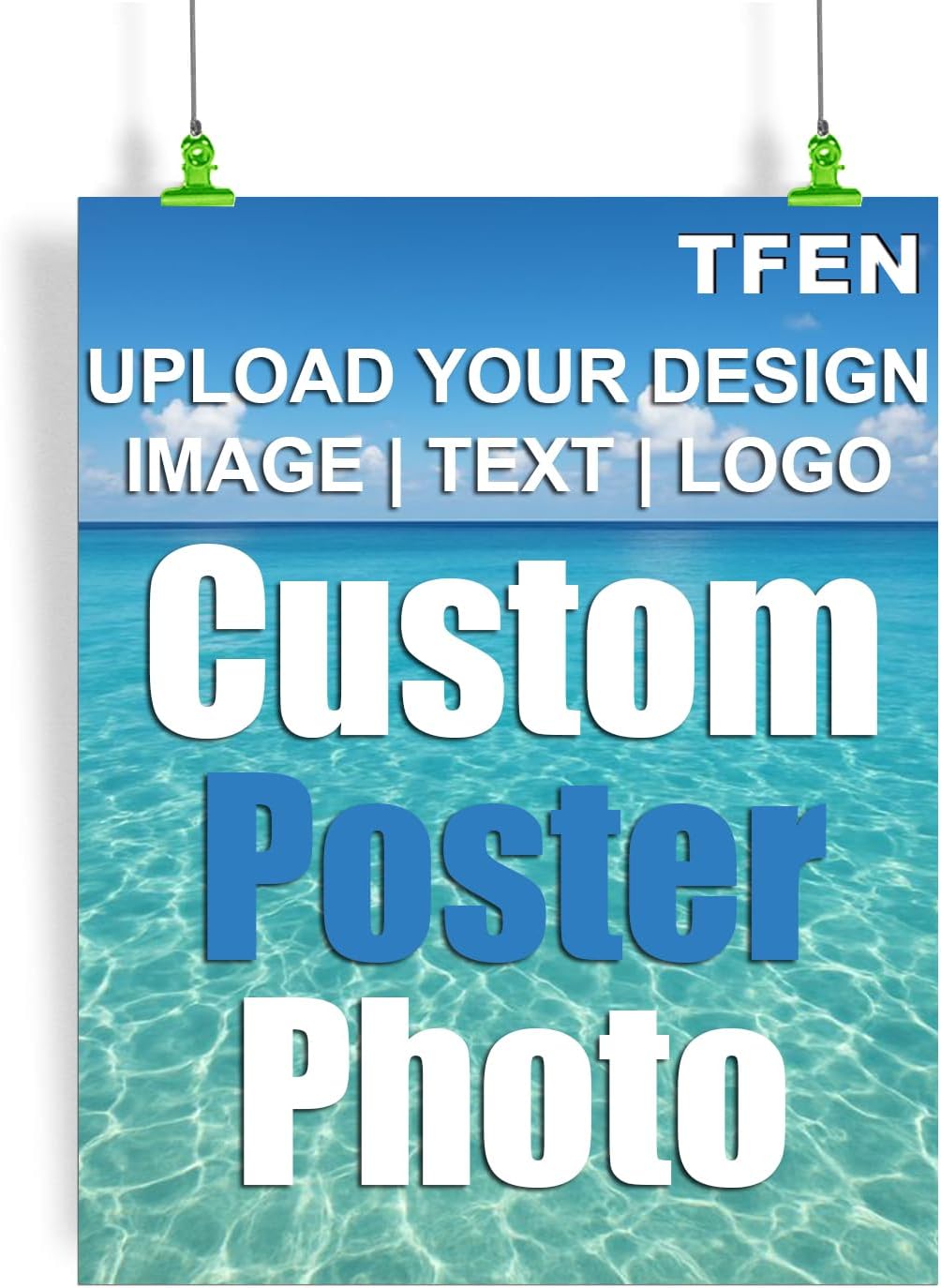 TFEN Custom Photo Poster Prints - Upload Your Image | 40 x 60 Inches | Made in USA Home Decor