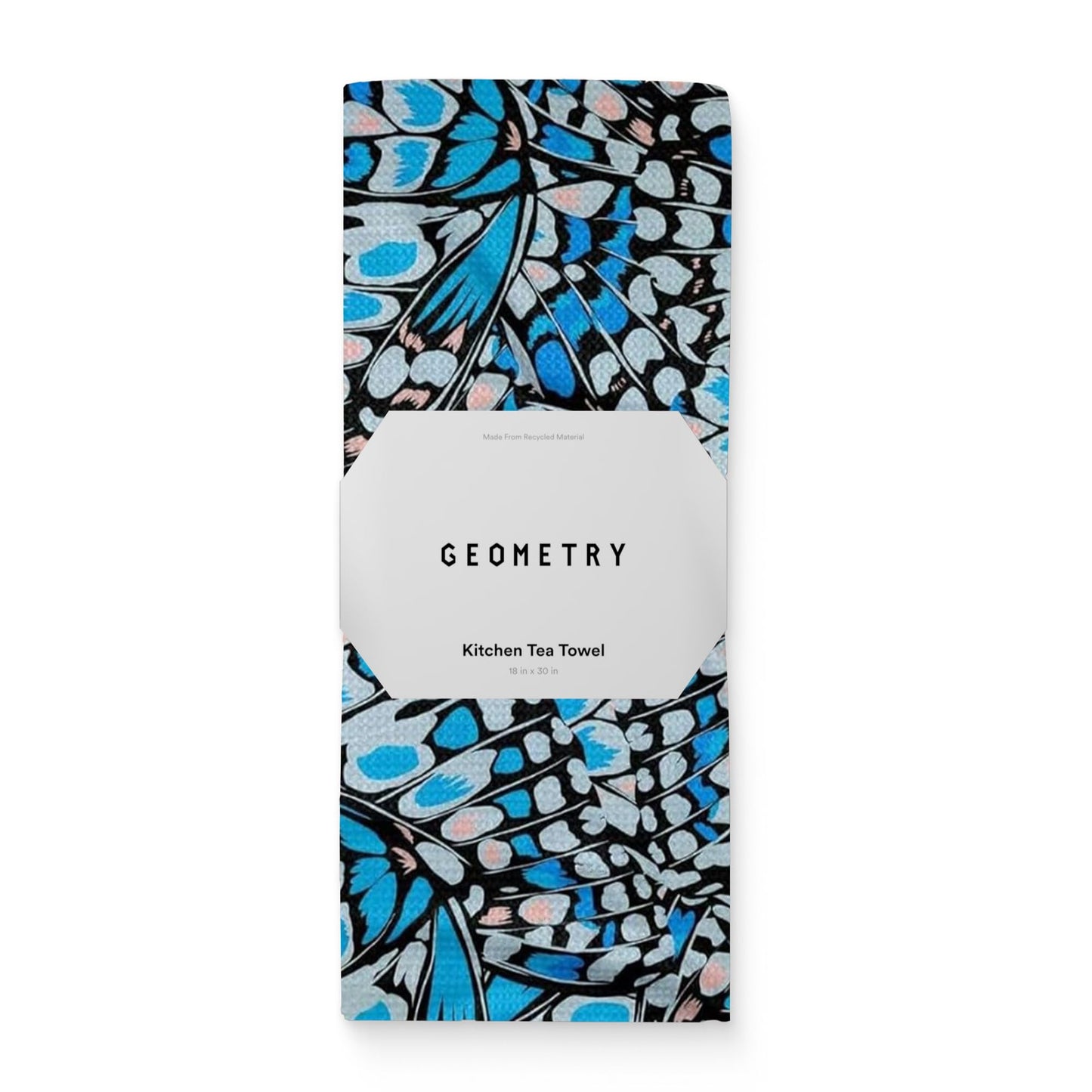 GEOMETRY Spring Kitchen Towels - Quick Dry Microfiber Cloth Spring & Summer Dish Towels for Kitchen Drying - Premium Quick Dry Towel - Blue Garden Wings, 18" x 30" - 1-Pack