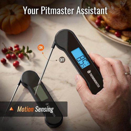 Instant Read Meat Thermometer - Skiennix Digital Cooking Thermometer with ±0.5℉ Precision | Black