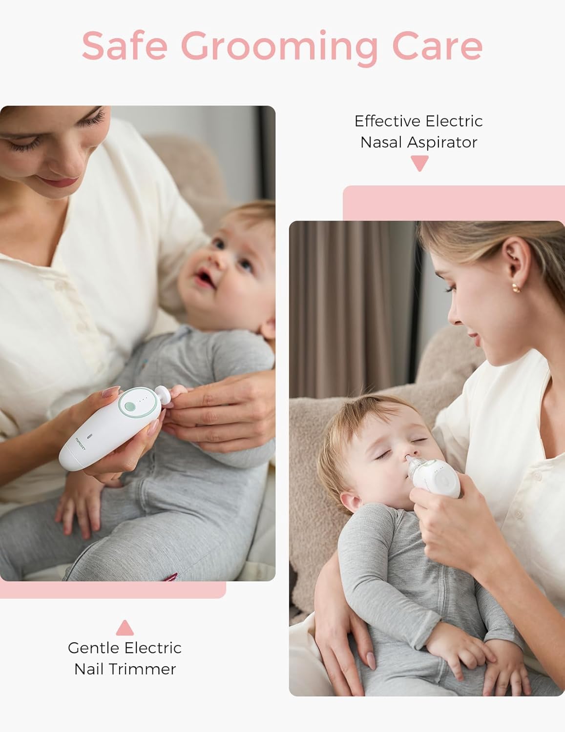 Momcozy Elite Baby Kit - Essential Grooming & Health Care Set | Electric Nail File, Nasal Aspirator, Tummy Wrap, Thermometer, Bath Brush, Teether, Storage Bag