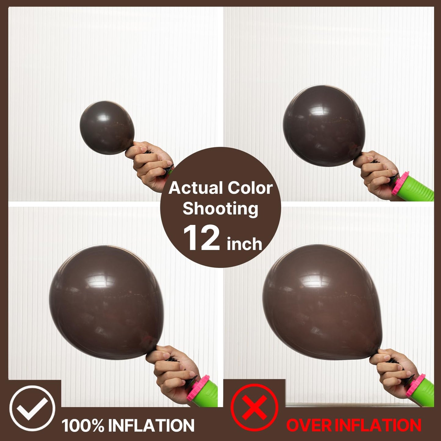 PartyWoo Dark Brown Balloons 100pcs 12 Inch Boho Coffee Neutral Fall Latex Helium Balloons for Graduation Baby Shower Anniversary Thanksgiving Birthday Autumn Theme Party Decorations Brown-F20