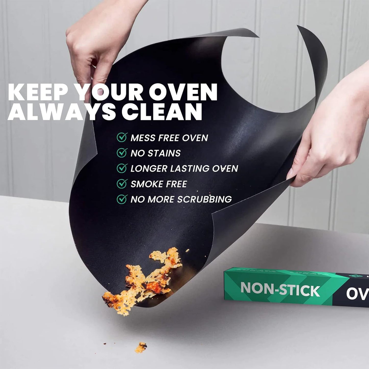 Skiennix Oven Liners - Heavy Duty Non-Stick Mats, 17”x25” | 2 Pack BPA & PFOA Free Kitchen Accessory