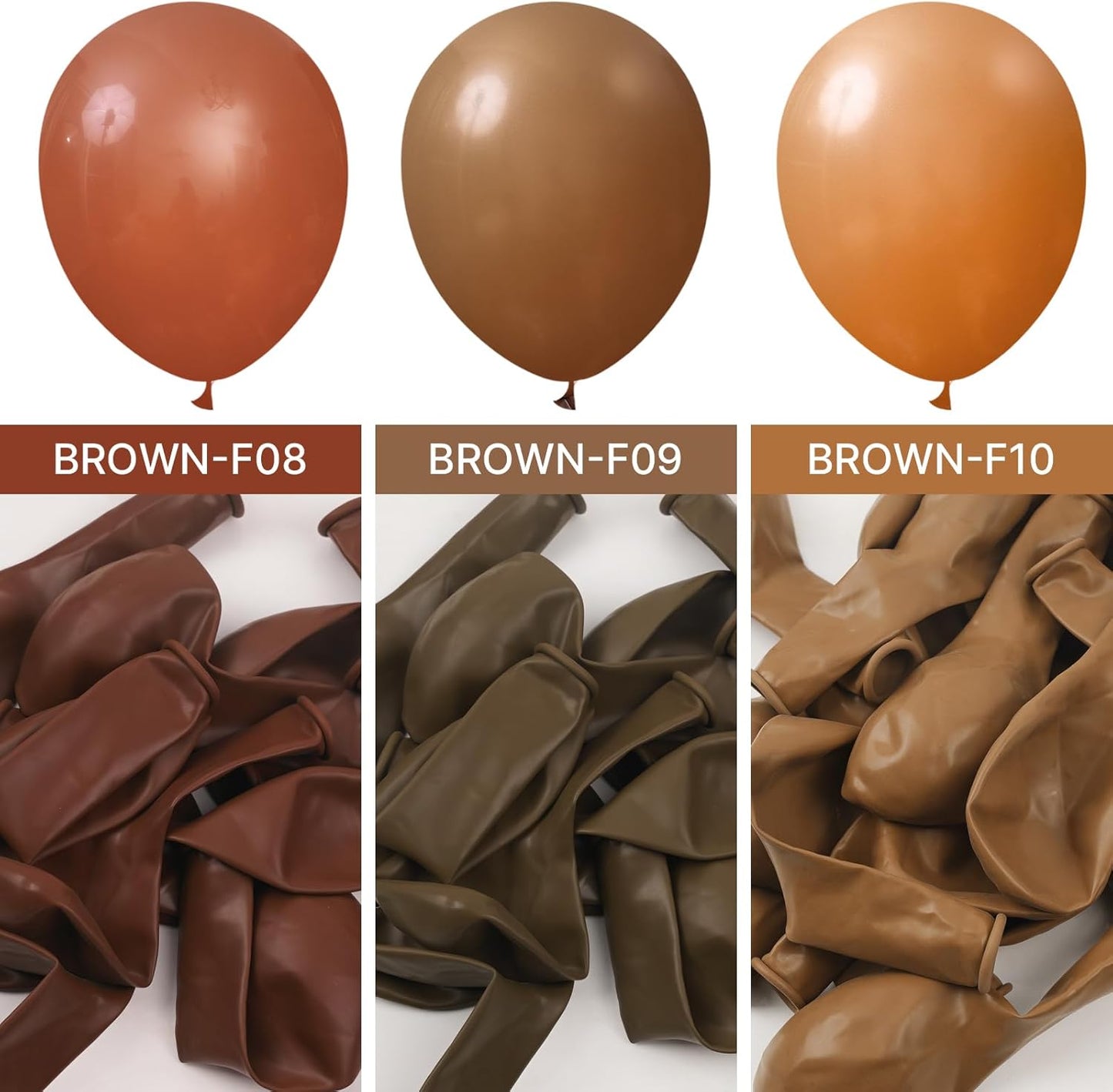 PartyWoo 12-Inch Tan Balloons - 100 Pcs Boho Neutral Latex for Graduation, Birthday & Baby Showers