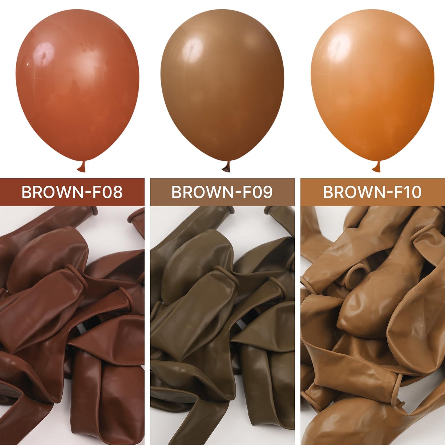 PartyWoo Brown Balloons 140 pcs Different Sizes of 18 12 10 5 Inch Neutral Brown Balloons Arch Kit Garland for Baby Shower Birthday Graduation Woodland Safari Theme Jungle Party Decorations Brown-F09