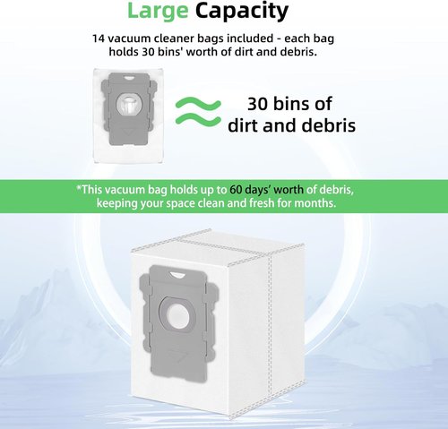 iRobot 14-Pack Replacement Vacuum Bags | Compatible with Roomba i7+, i8+, i1+, i3+, i4+, i5+, j6, j7, s9+