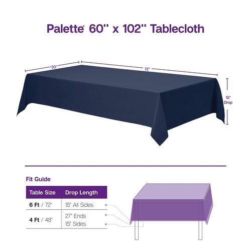 Gee Di Moda Rectangle Tablecloth - 60 x 84 Inch Burgundy Table Cloth for 5 Foot Rectangle Tables - Heavy Duty Washable Fabric - for Holiday Party, Dinner, Weddings, Baby Shower & Events