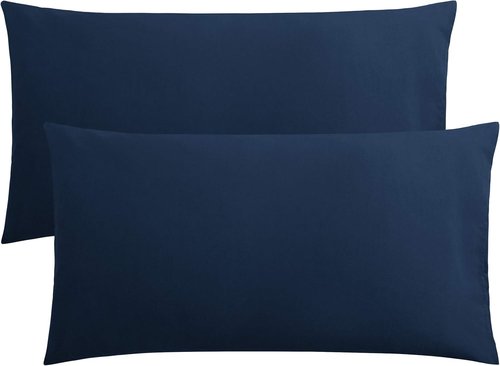 FLXXIE King Pillow Cases - Soft Microfiber Covers with Envelope Closure | Wrinkle & Fade Resistant, 20x36, Navy