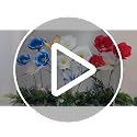 YOFNIRG 5.9 Ft Large Paper Flowers with Standing Base – Giant DIY Poppies (B-red) for Decor