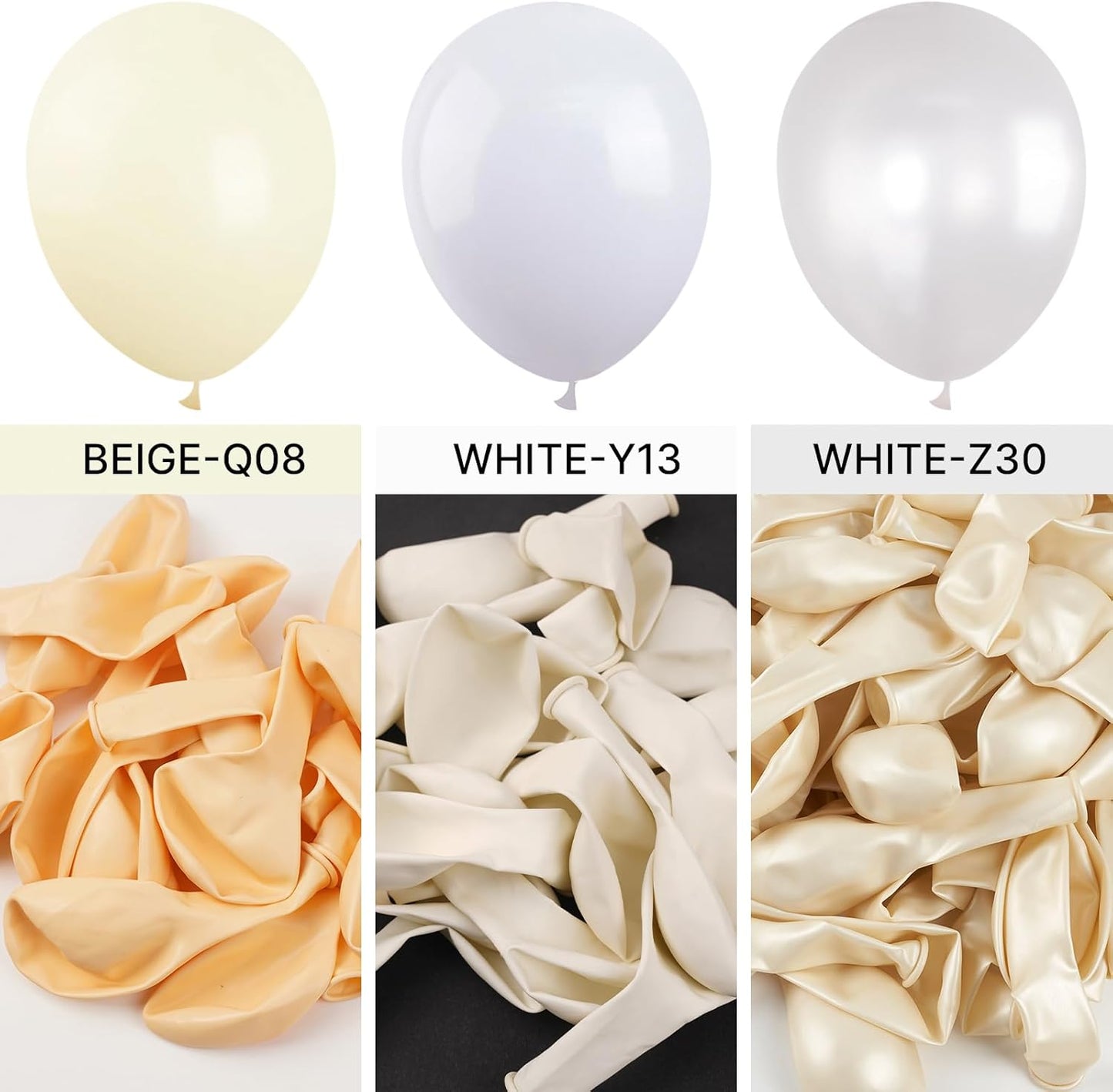 PartyWoo Metallic Gold & White Balloons - 100 Pcs for Stunning Celebrations