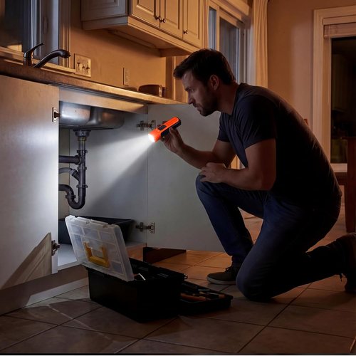 ETENWOLF L2 Rechargeable Flashlight - Super Bright LED with 6 Light Modes | Lightweight Handheld for Home & Camping (Vivid Orange)