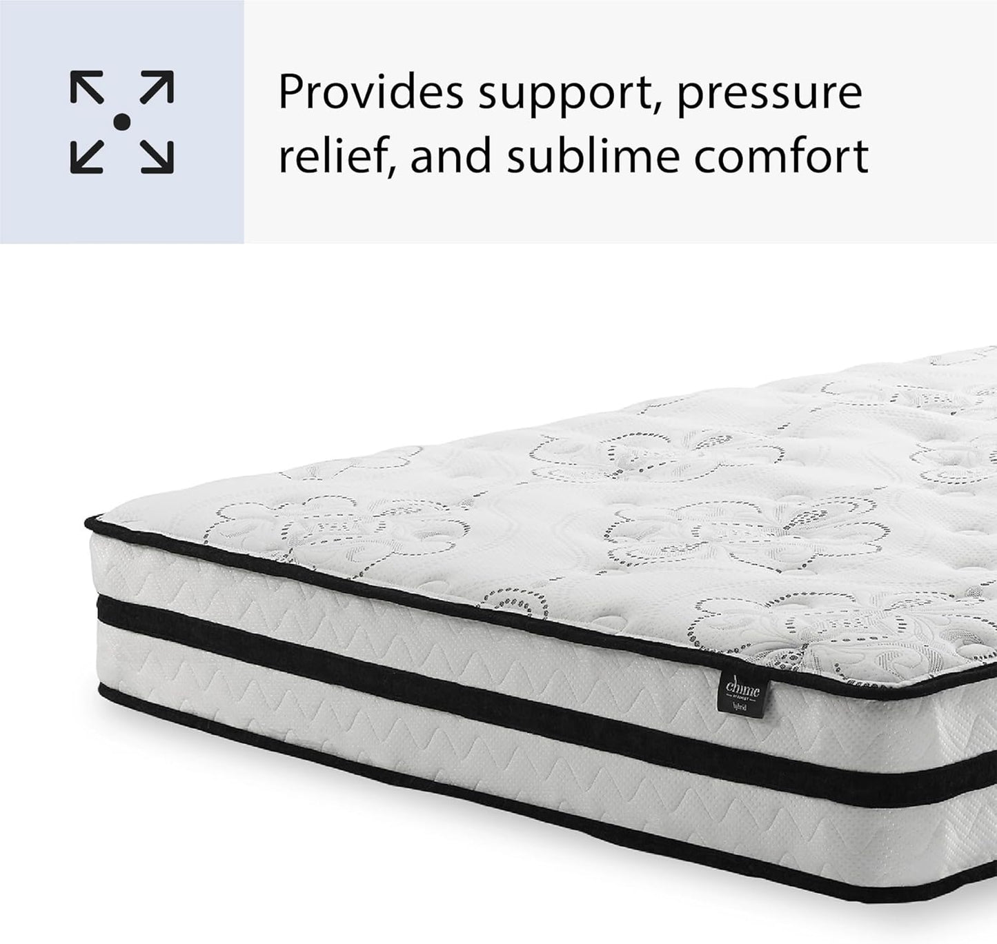 Signature Design by Ashley Twin Size Hybrid Mattress - 10 Inch Medium Firm with Cooling Gel Memory Foam