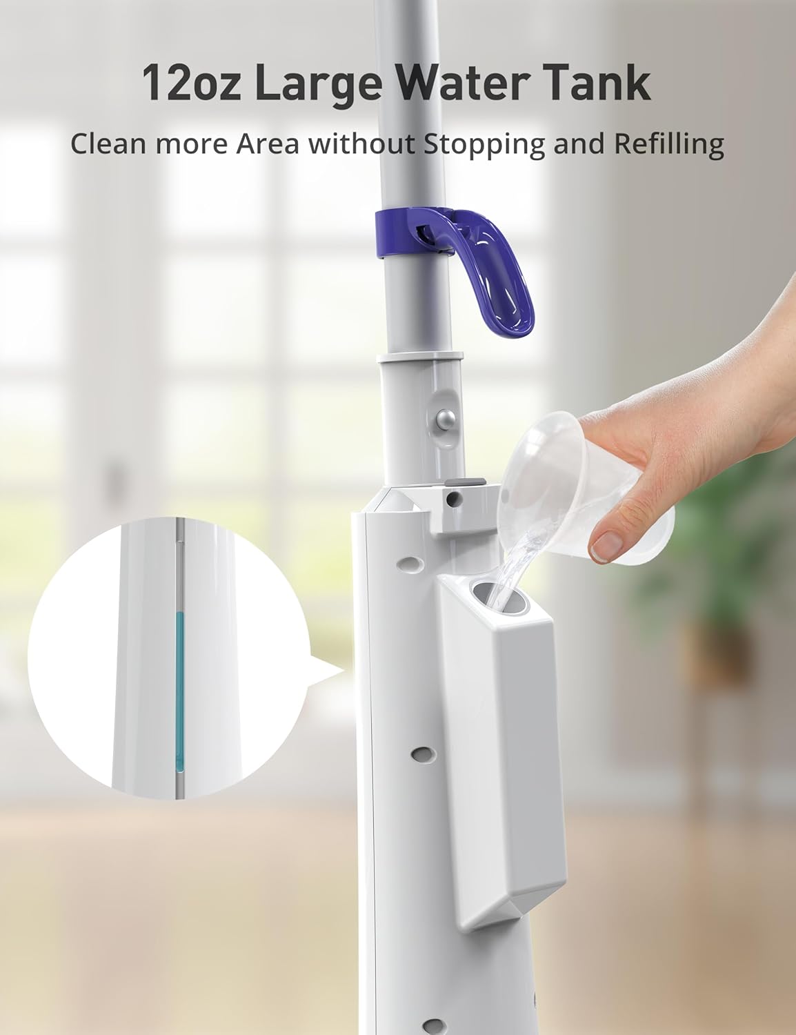 Skiennix 1300W Steam Mop Cleaner - Fast Heating 25s | Lightweight Floor Steamer for Hardwood & Tiles, 2 Washable Pads