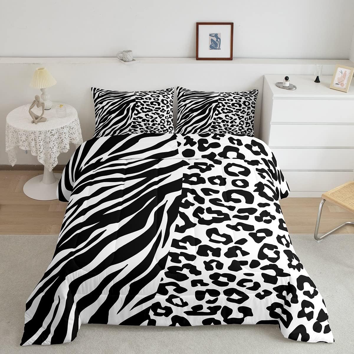 Basketball Kids Comforter Set Full Size,Geometric Basketball Court Abstract Bedding Set,Boys Girls Adults Room Decor,Ball Sports Games Down Comforter,Red Black Fashion Duvet Insert,2 Pillowcases