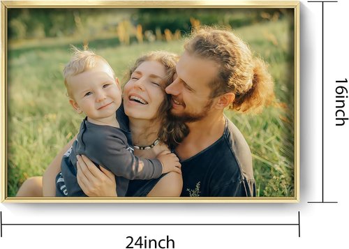 Canvas Prints | Custom Photo Wall Art by [Brand Name] - Framed 24x16 Canvas in Gold Metal Frame