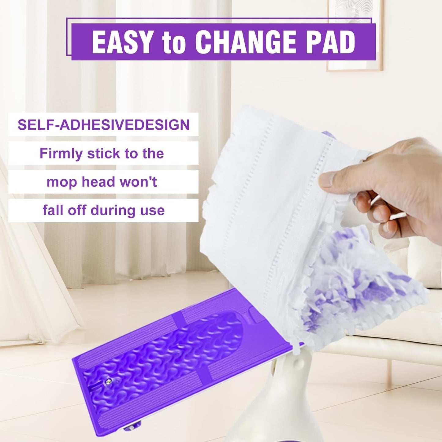 Skiennix Power Mop Refills - 40 Pack Unscented Thickened Multi-Surface & Wood Cleaning Pads