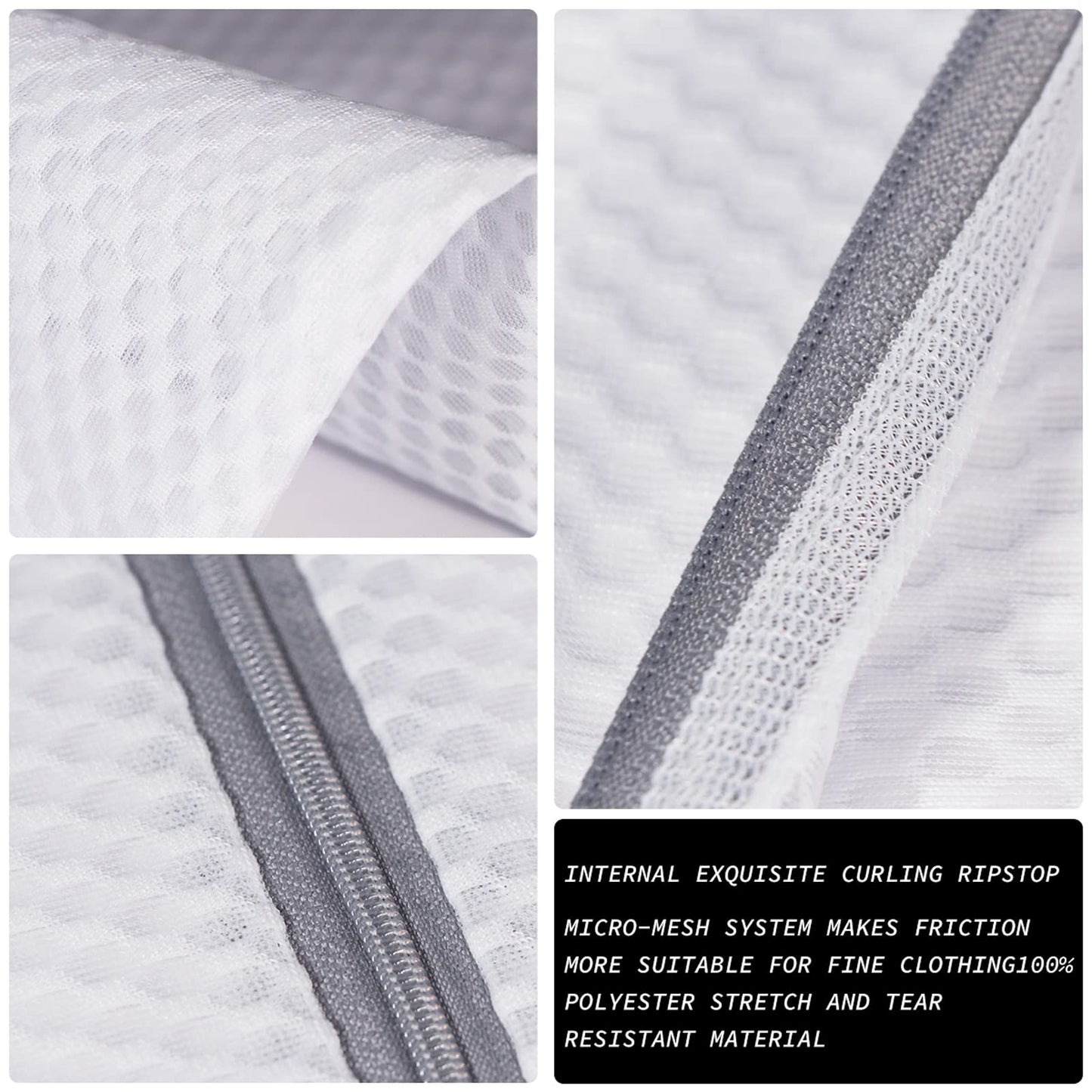 4Pcs Durable Honeycomb Mesh Laundry Bags for Delicates Reusable Wash Bag(1XX-Large 24 x 24 Inches,1X-Large 20 x 24 Inches,1 Large 16 x 20 Inches, 1 Medium 12 x 16 Inches)