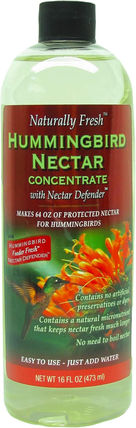 Naturally Fresh Hummingbird Nectar - Clear Concentrate with Nectar Defender | Makes 64 Ounces