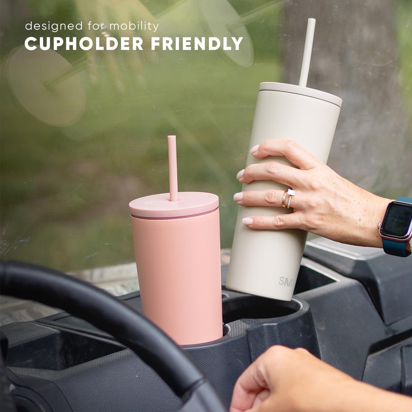 Simple Modern Classic Tumbler with Straw Lid | Insulated Iced Coffee Cup Reusable Stainless Steel Water Bottle Travel Mug | Gifts for Women Men Her Him | 24oz | Midnight Black