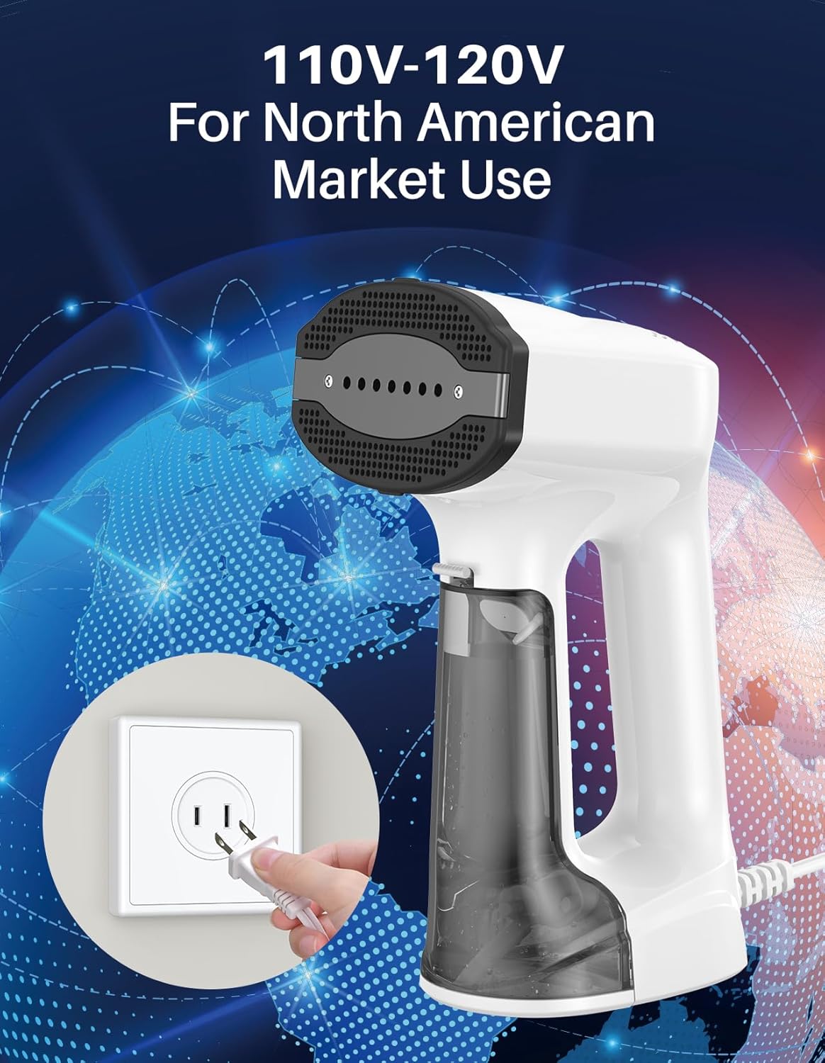 Sweepulire Handheld Clothes Steamer - 3500Pa Suction, 3 Modes, LED Display | Portable 2-in-1 Ironing & Steaming, 160ml Tank