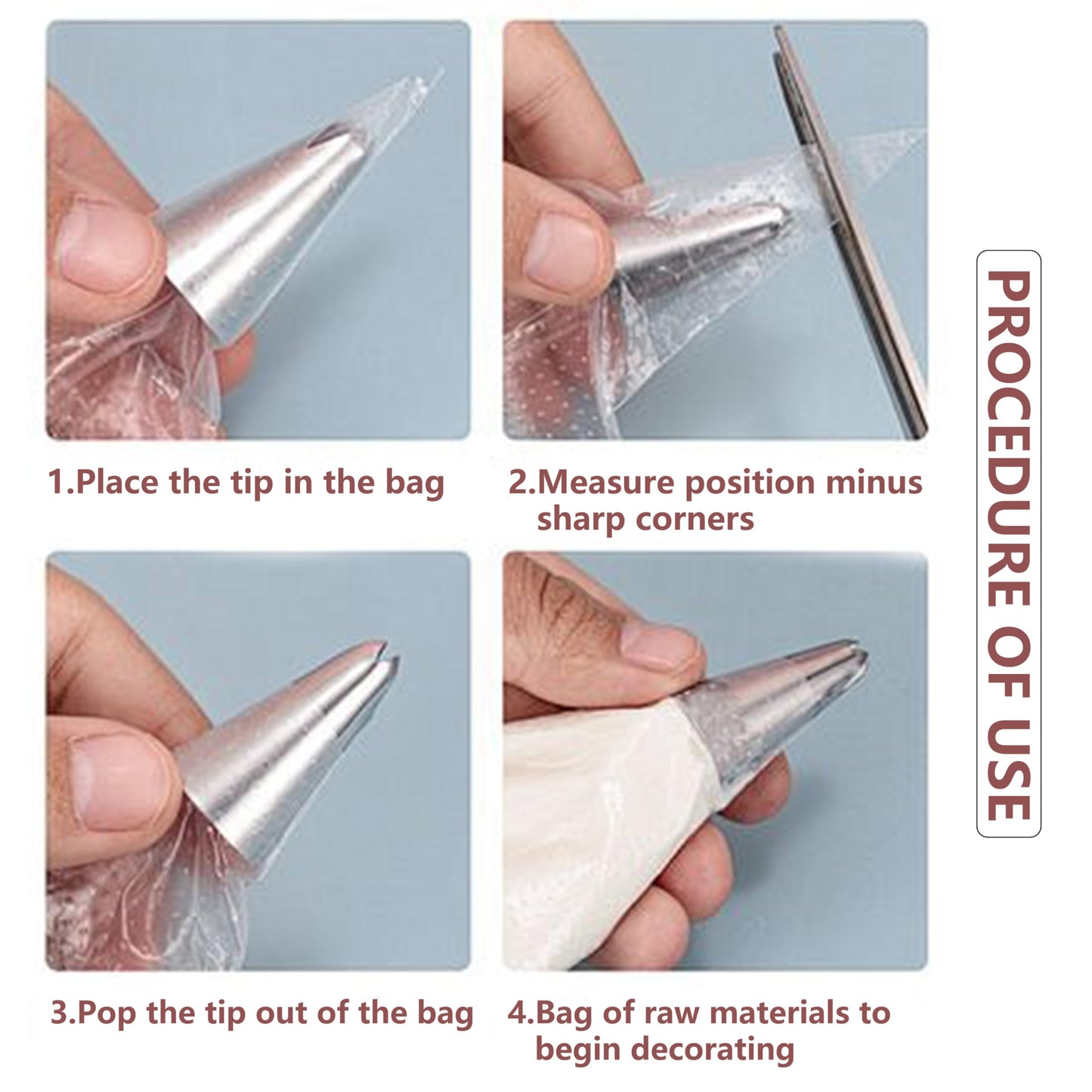 Piping Bags,100 Pieces Anti Burst Piping Bags, 12 Inches, Icing Piping Bags, Disposable Cake Decorating Bags, Non-Slip Pastry Bags-Ideal for Cakes,Cream Frosting and Cookie Decorating