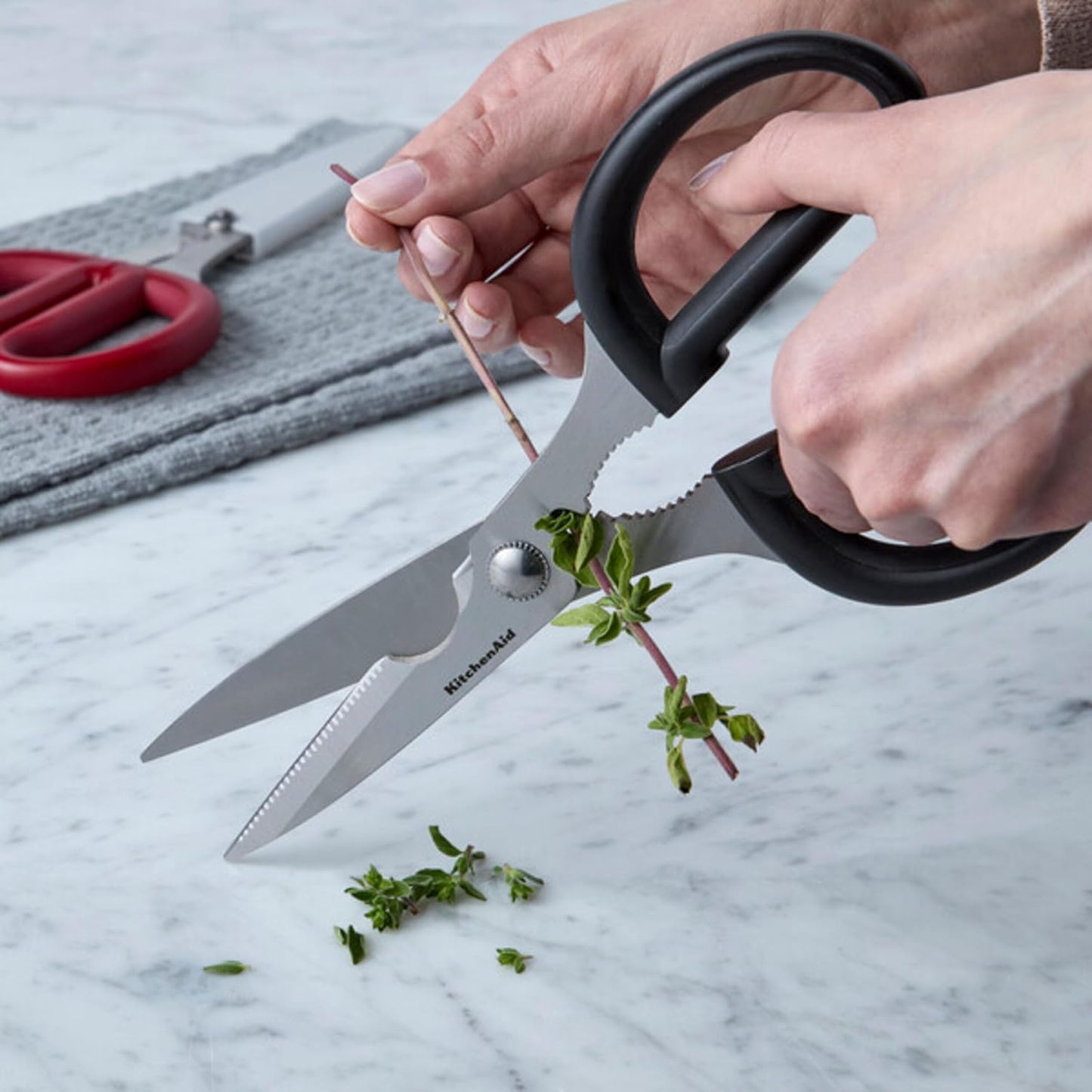 KitchenAid Multipurpose Shear Set - Versatile Scissors with Nutcracker & Ergonomic Handles | 2 Piece