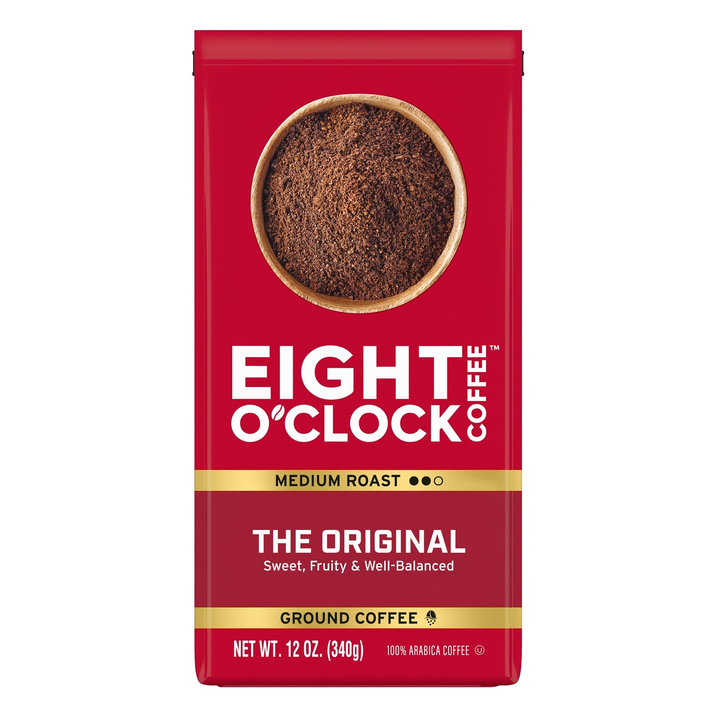 Eight O'Clock Coffee The Original, 12 Ounce (Pack of 6) Medium Roast Ground Coffee 100% Arabica, Sweet, Fruity, Well Balanced