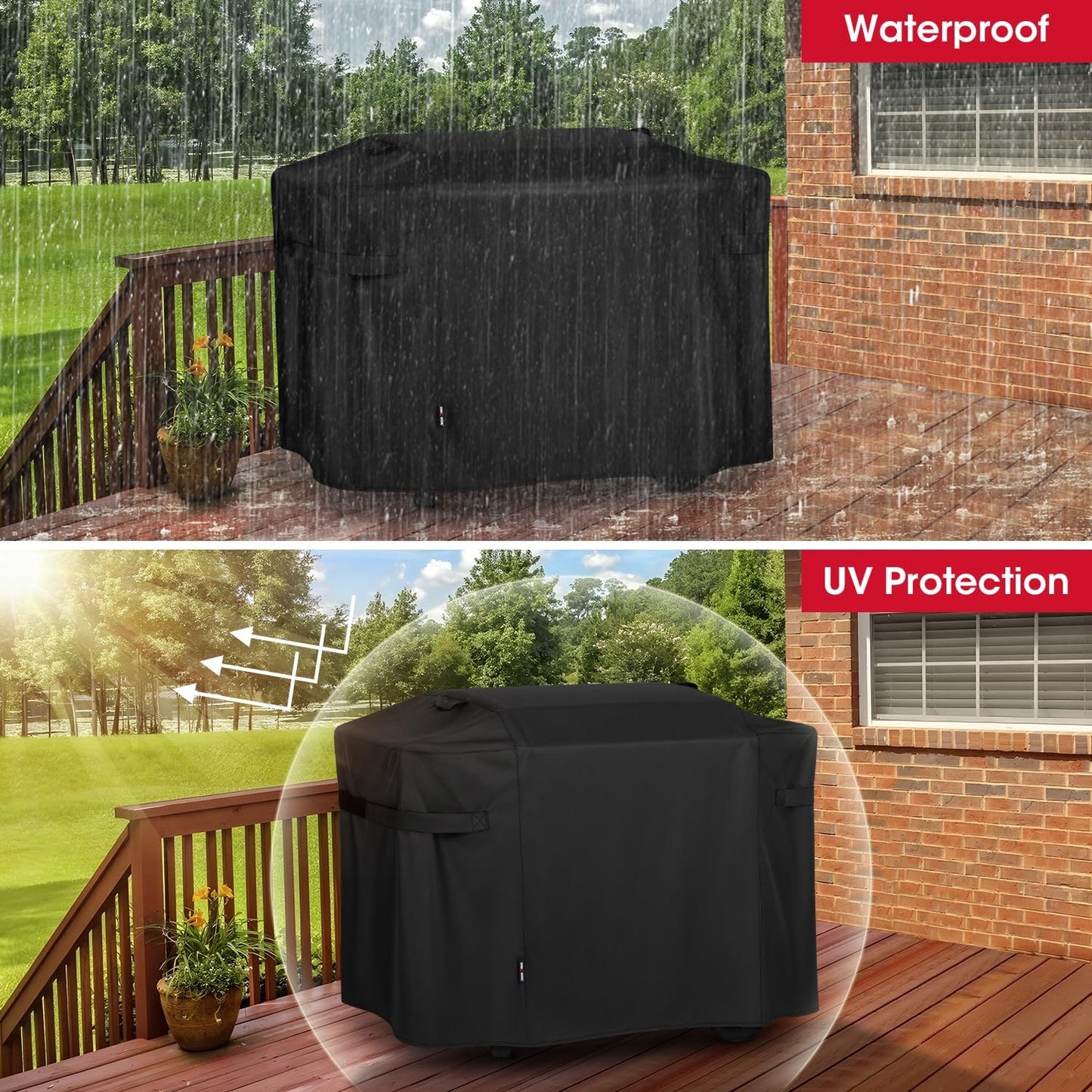 Unicook Griddle Cover - Heavy Duty Waterproof Protection for Weber 28 Inch Gas Griddle | Black