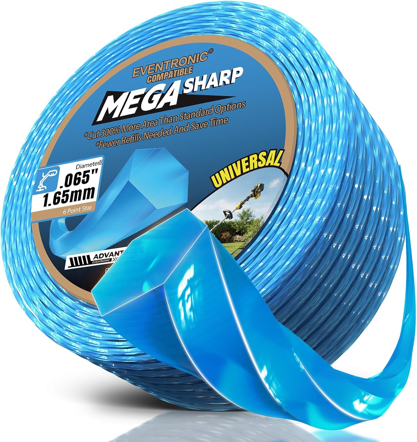 Weed Eater Heavy Duty String Trimmer Line - 0.065'' Hexagonal 340FT Universal Replacement
