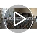 Vintage Botanical Bird Washable Area Rug 8x10 Dark Green & Navy Blue - Non Slip, Stain Resistant, Large Living Room Carpet