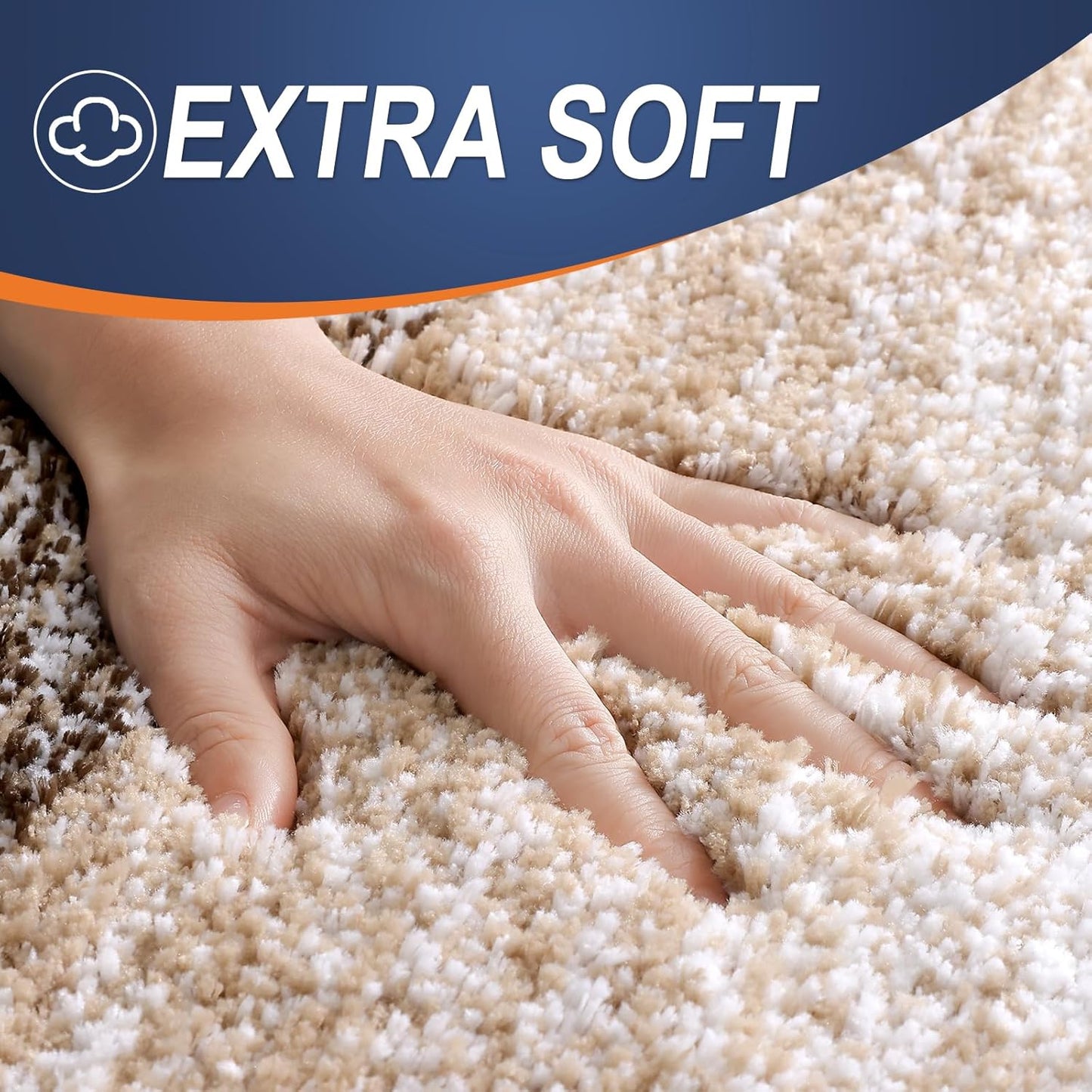 OLANLY Large Bathroom Rugs - Extra Soft Microfiber Mat, Quick Dry & Washable, 45x27, Light Brown