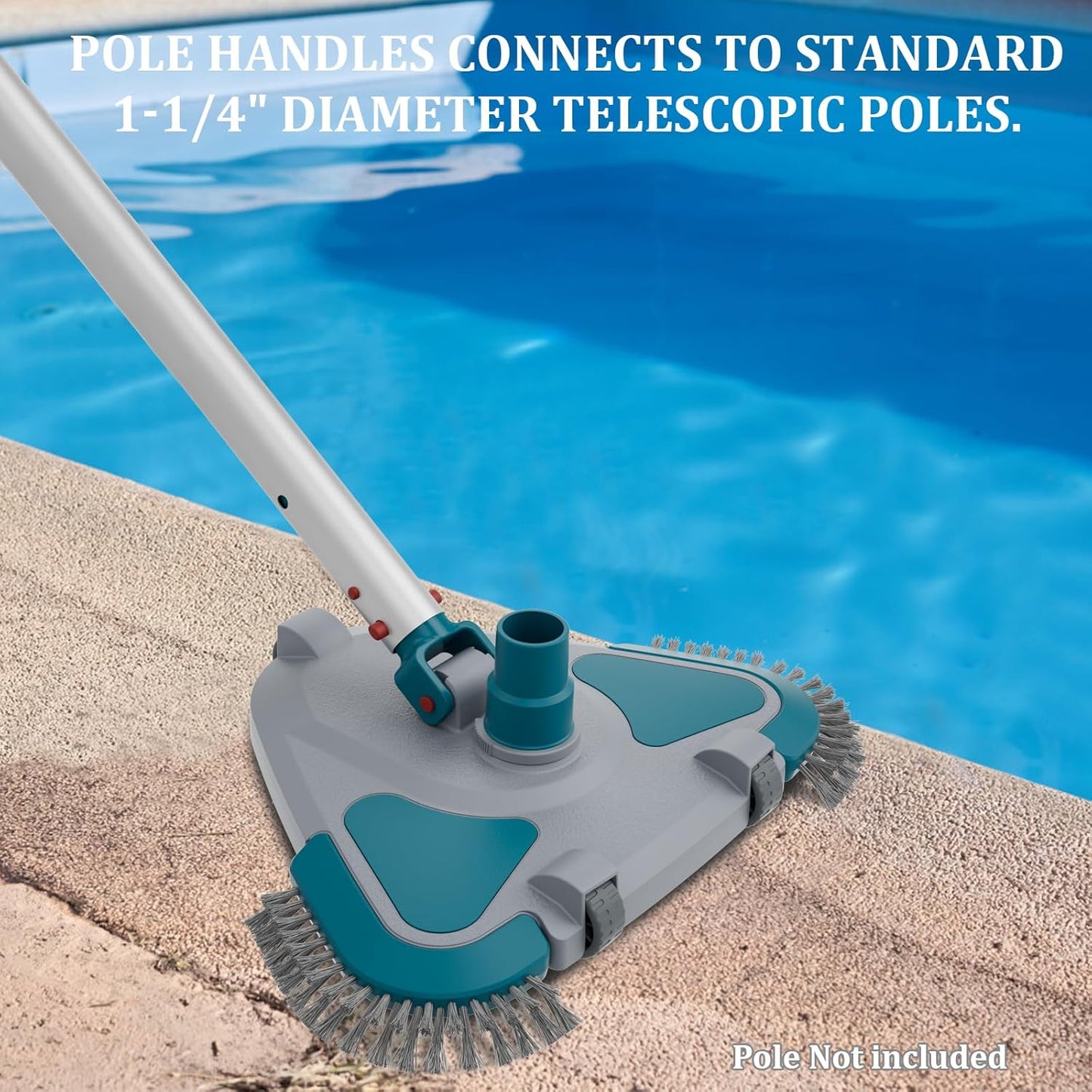 POOLWHALE Pool Vacuum Head - Efficient Cleaning Tool for All Pool Types | Durable Design
