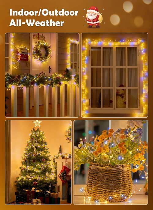 Fairy Lights | 10FT 200LED Twinkle String Lights - Waterproof Indoor/Outdoor Decor for Home & Garden