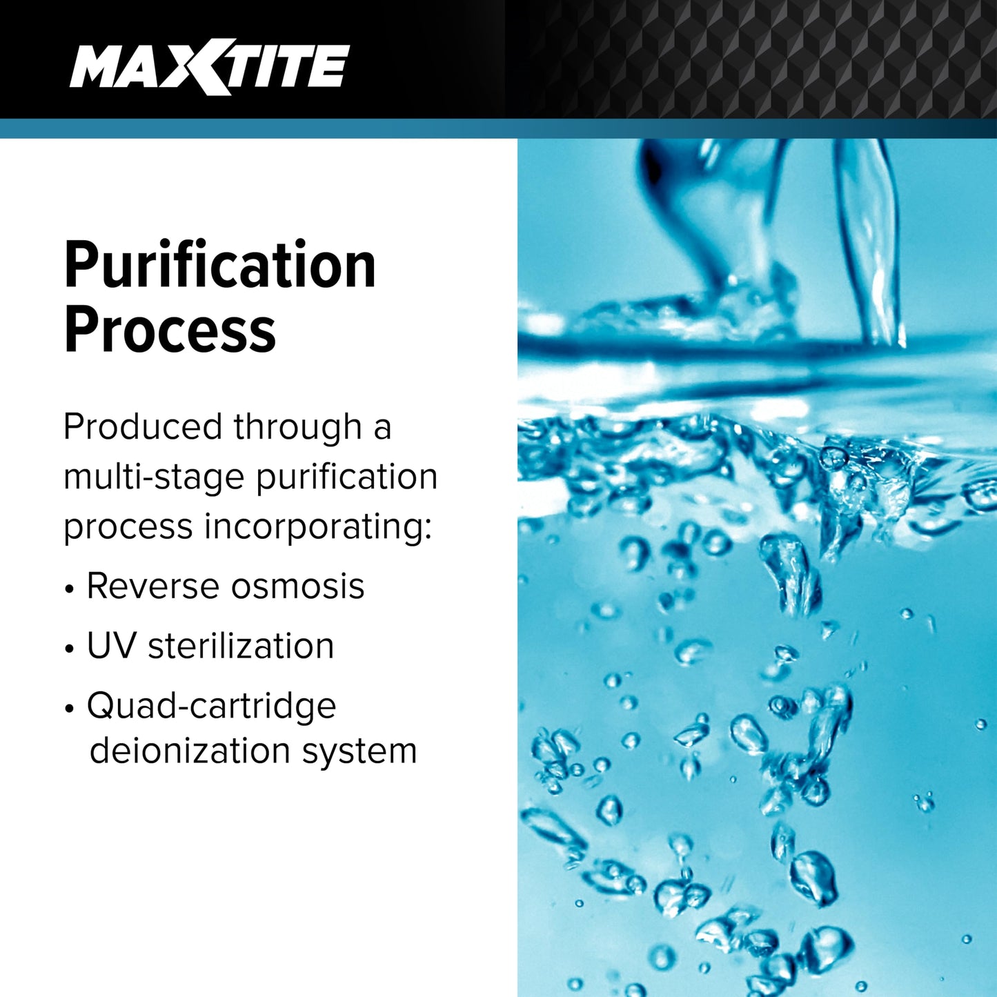 MAXTITE Type I Deionized Water Ultrapure Analytical Grade (1 Gallon) - ASTM/ACS Certified