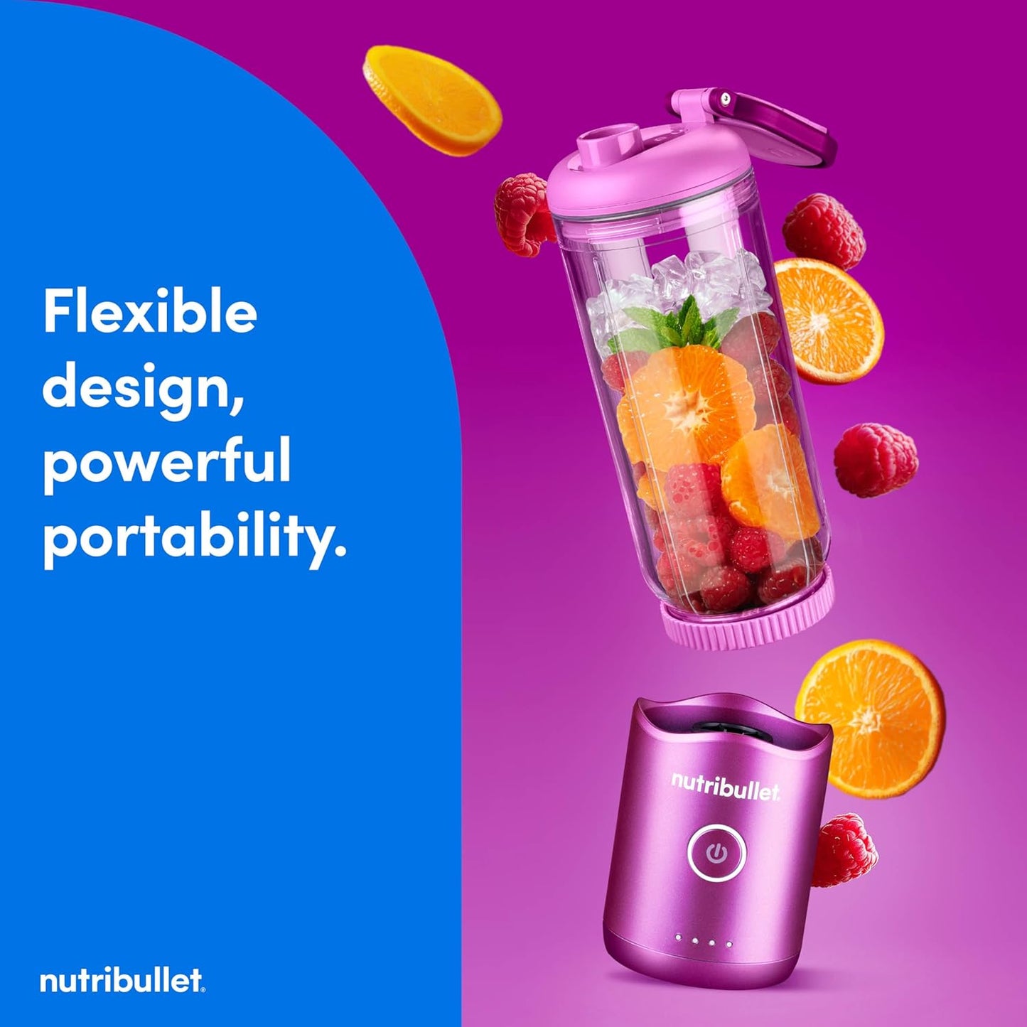 Nutribullet Flex Portable Blender - Orchid Purple | Compact & Powerful for On-the-Go Smoothies