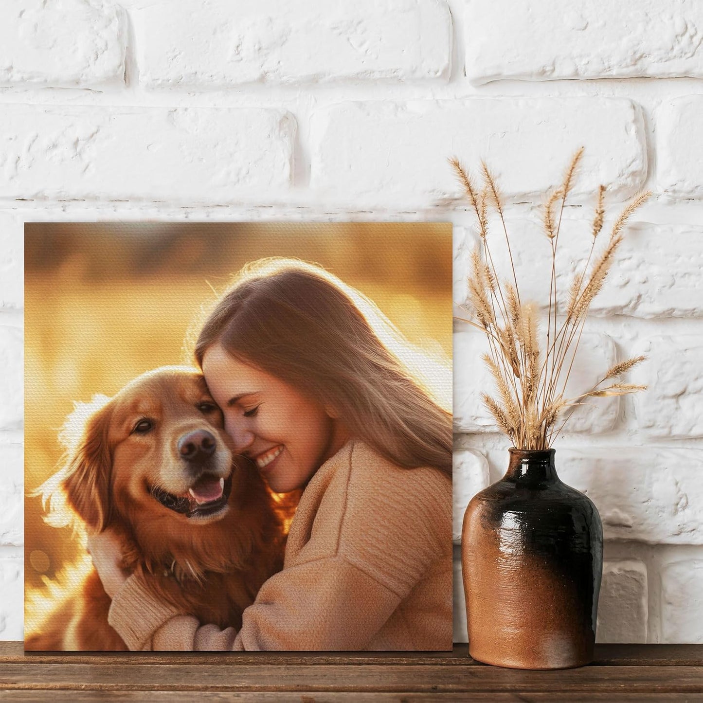 Skiennix Custom Canvas Prints - Personalized Wall Art for Family, Pets & Couples | Framed 8x8