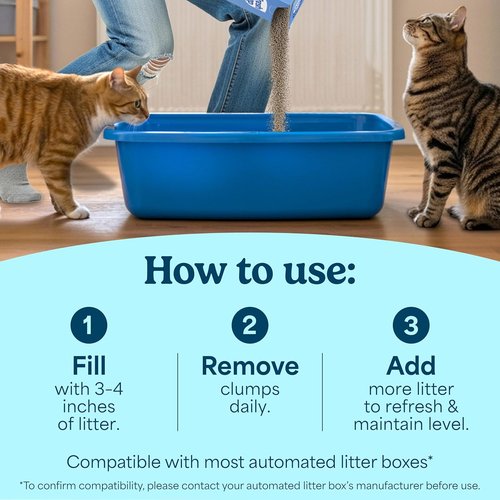 Fresh Step Clumping Cat Litter - Multi-Cat Odor Control with Activated Charcoal, 14 lb