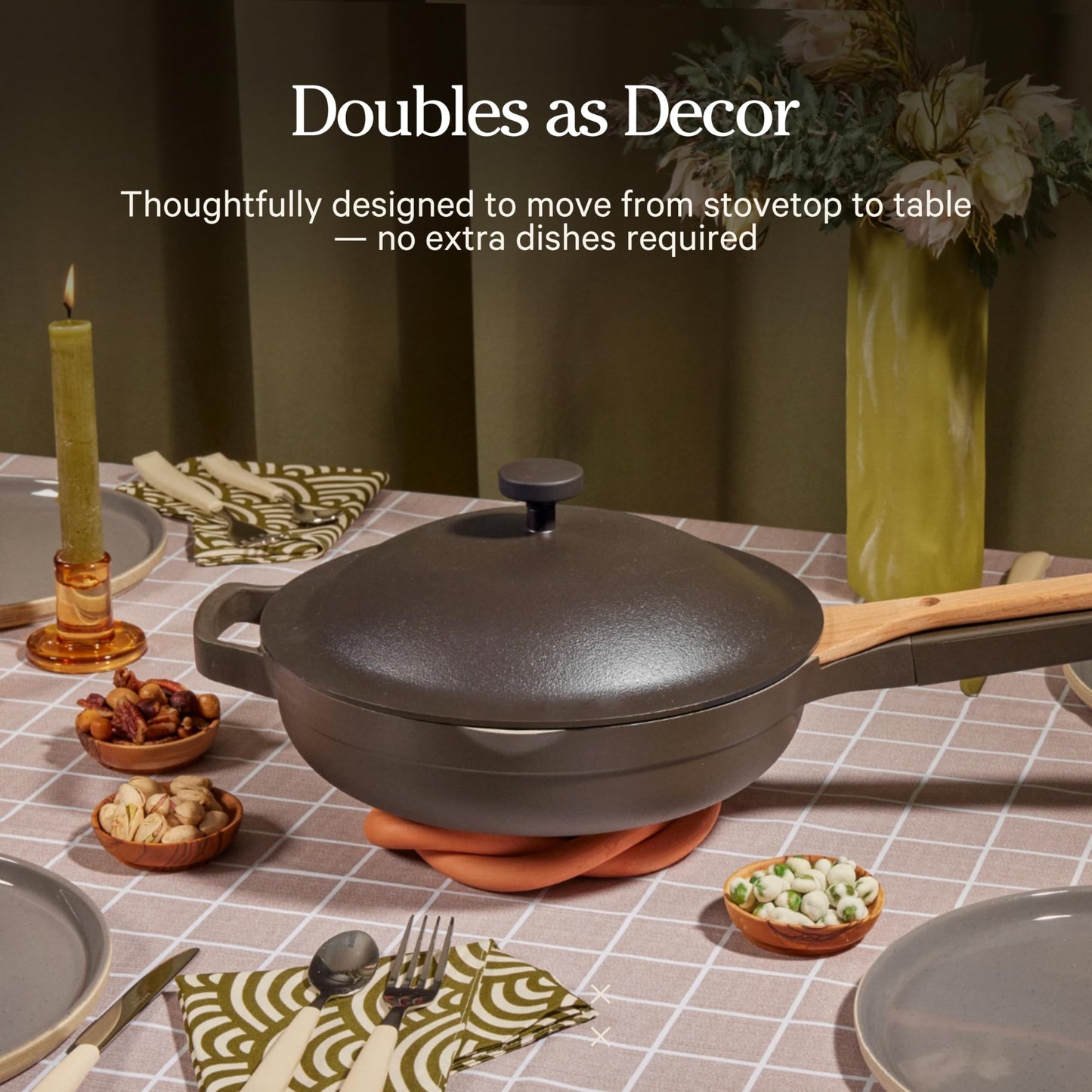 Our Place Always Pan 2.0 | 10.5" Ceramic Pan with Modular Lid, Steamer Basket & Spatula | Patented 10-in-1 Nonstick, Non-Toxic Cookware Made Without PFAS | Induction & Oven-Safe up to 450°F | Char